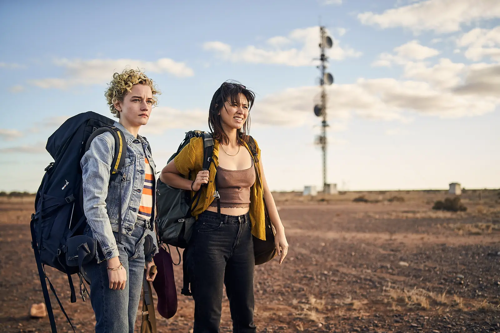 Julia Garner and Jessica Henwick in The Royal Hotel