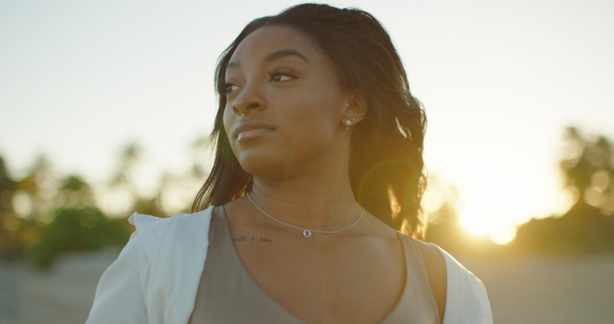 Simone Biles in Simone Biles Rising documentary on Netflix