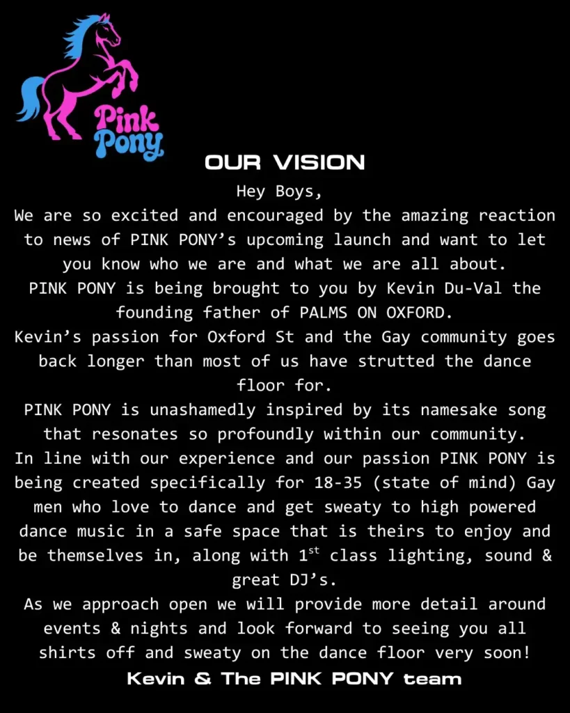the controversial statement released by Pink Pony Club